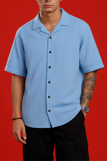 SKYLINE BLUE OVERSIZED SHIRT