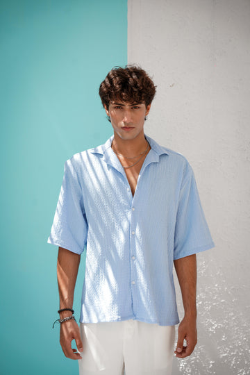SKYFALL BLUE OVERSIZED SHIRT