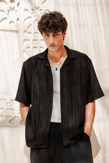 VANTA BLACK OVERSIZED SHIRT