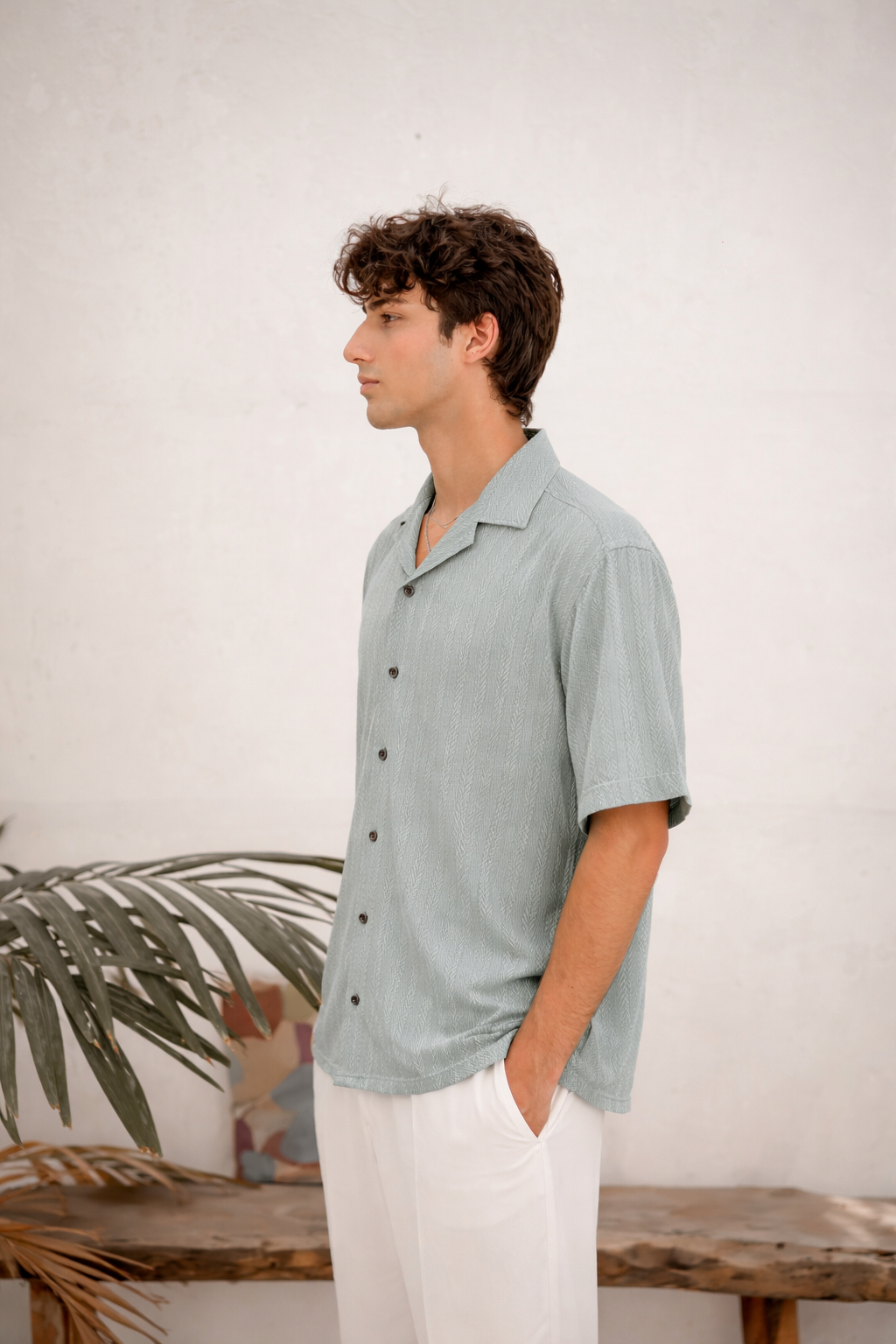 MONACO CUBAN COLLAR OVERSIZED SHIRT