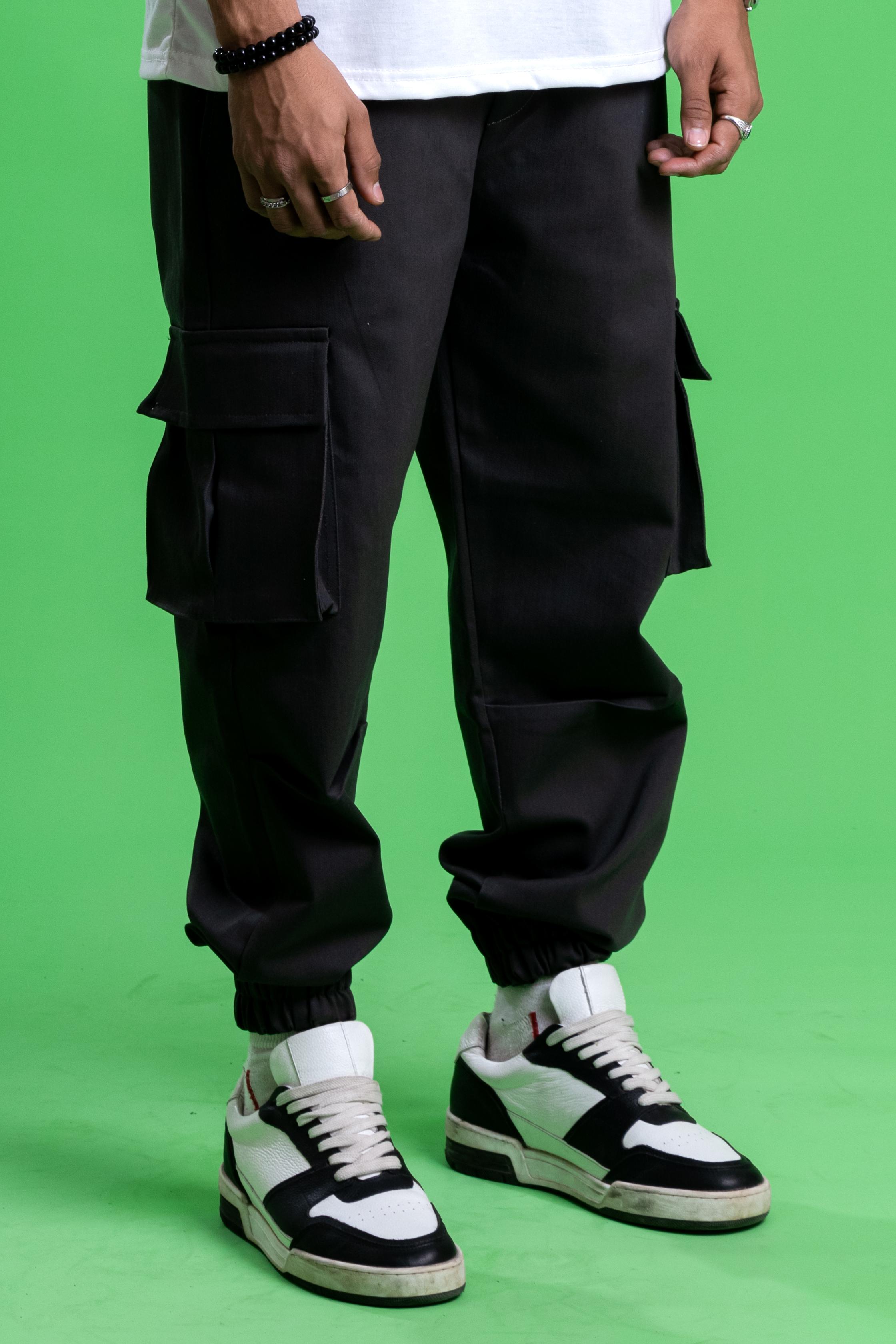 【新品未使用】BoTT COTTON CARGO PANT BLACK BLACK CARGO PANT (ELASTIC) - Kotton Fruit