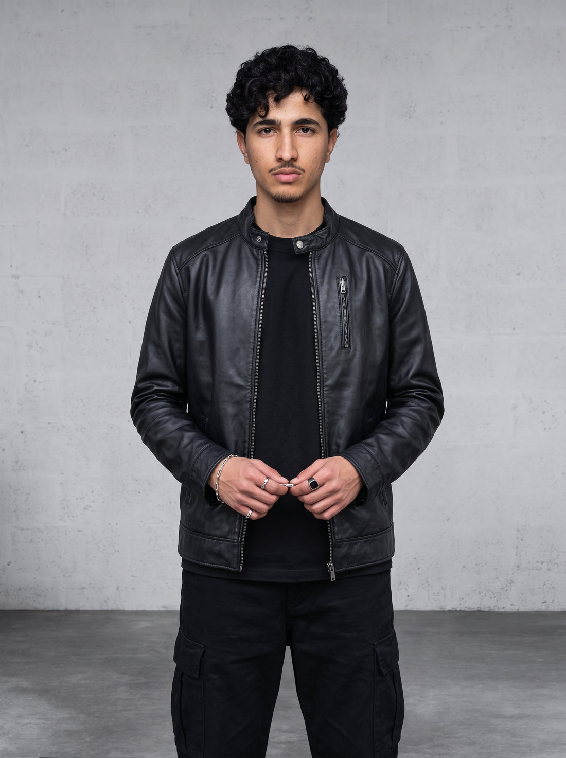 BLACKOUT LEATHER JACKET