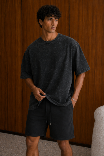 ASH WASHED OVERSIZED T-SHIRT