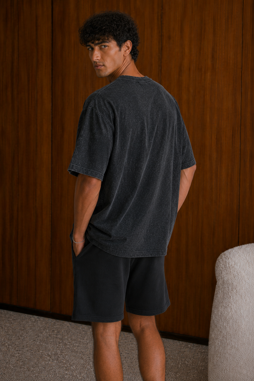 ASH WASHED OVERSIZED T-SHIRT
