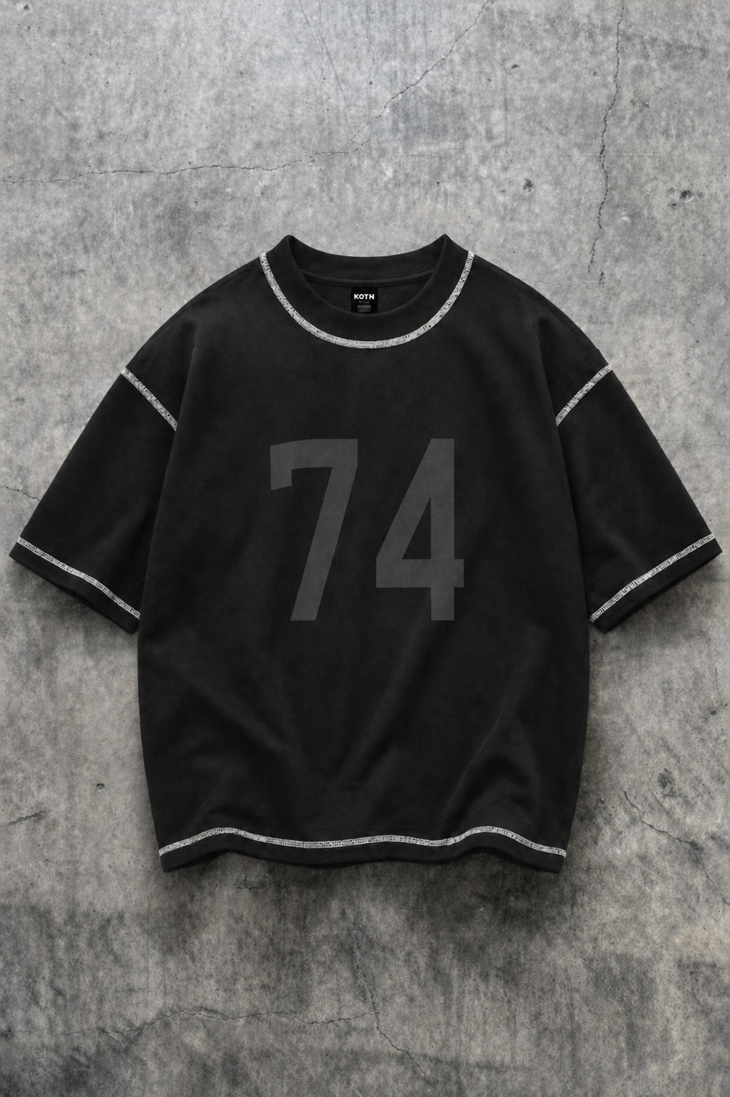 No. 74 BLACK CONTRAST T-SHIRT