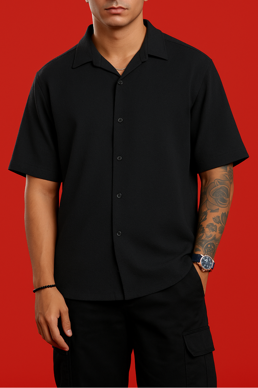 ECLIPSE BLACK OVERSIZED SHIRT