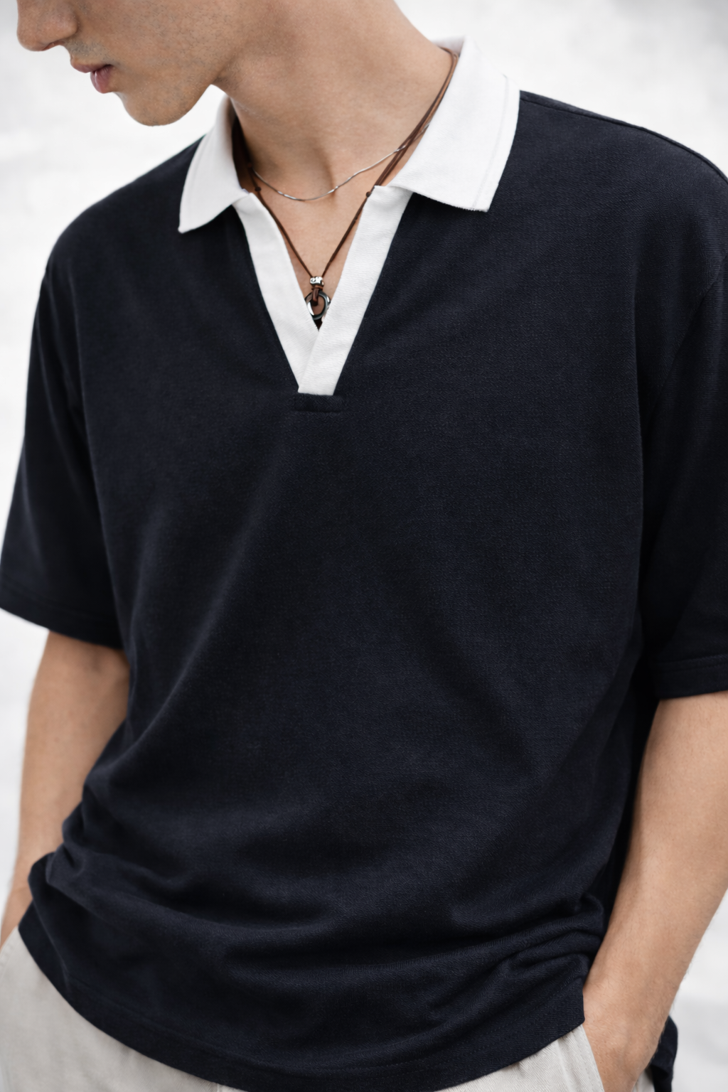 OLD MONEY BLACK POLO T-SHIRT