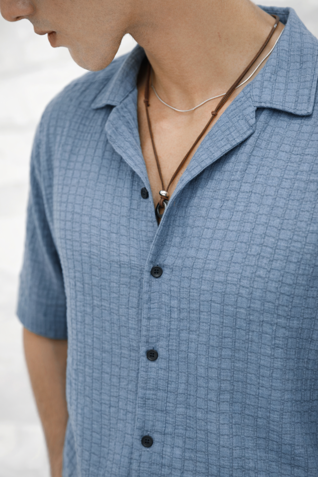 OCEAN WEAVE CUBAN OVERSIZED SHIRT