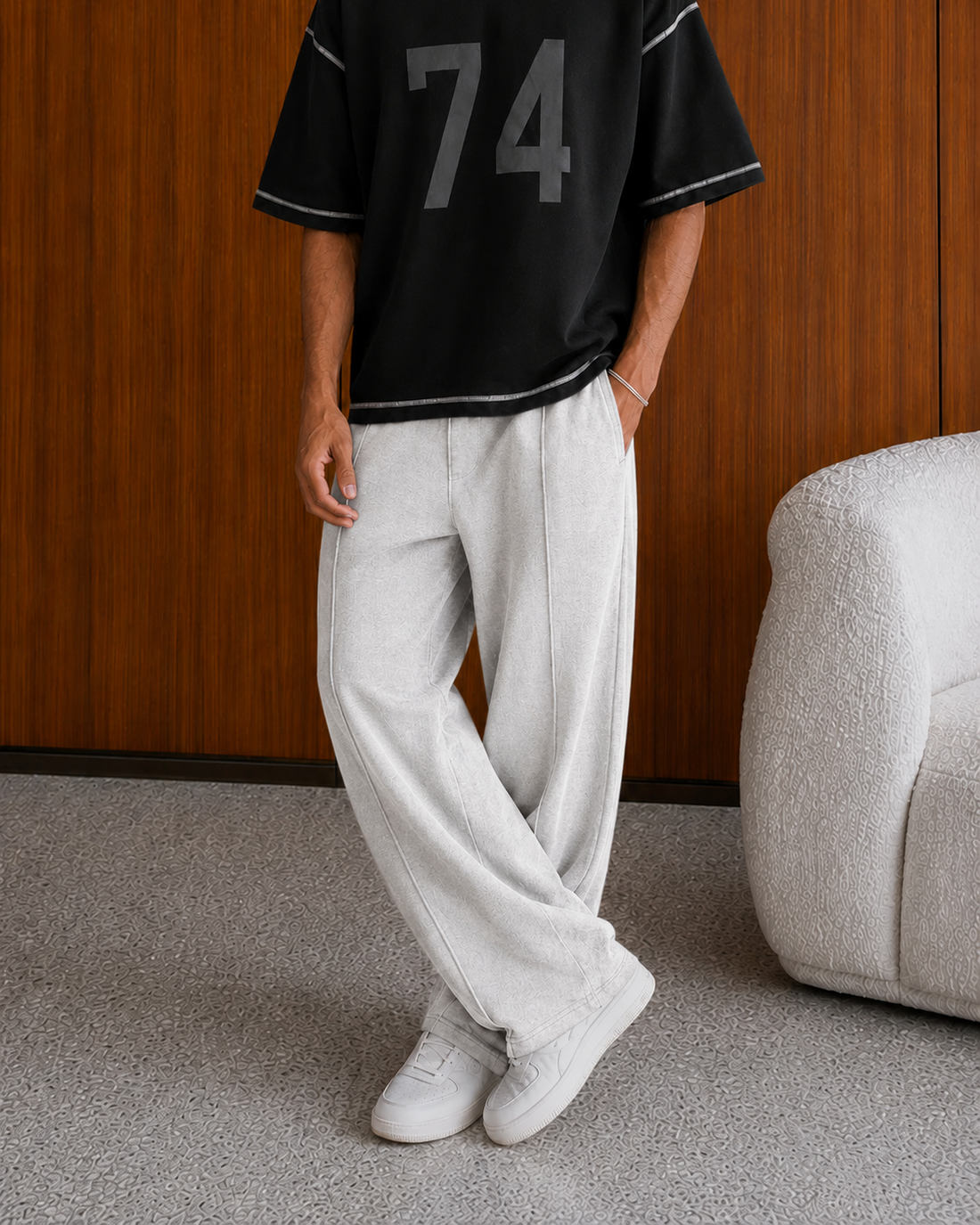 CLOUD ESSENTIAL WIDE-LEG PLEATED SWEATPANT