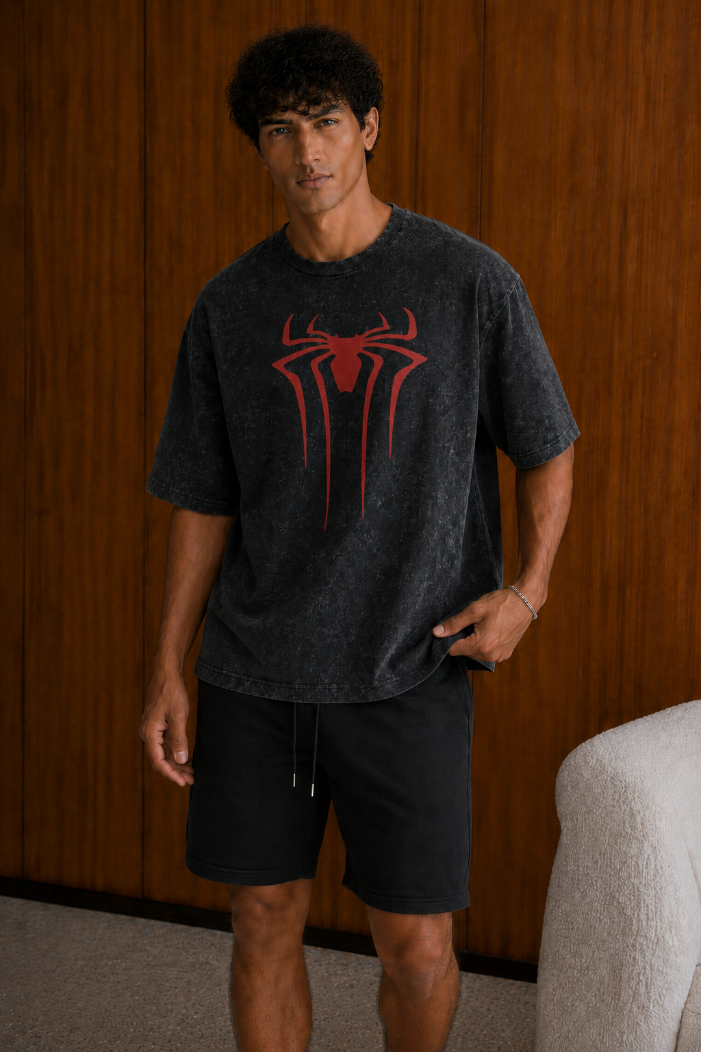 SPIDY WASHED OVERSIZED TEE