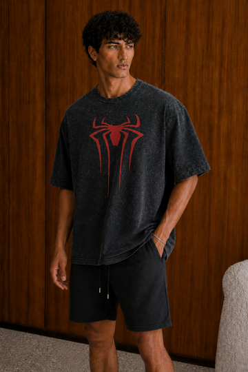 SPIDY WASHED OVERSIZED TEE