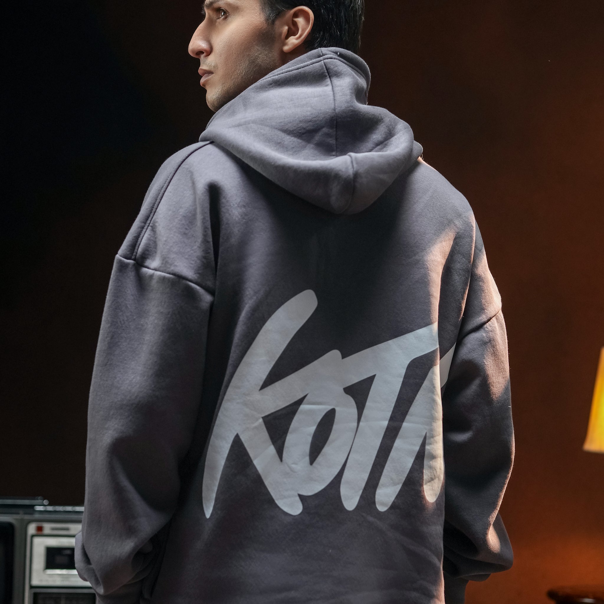 GRAY ESSENTIAL OVERSIZED HOODIE