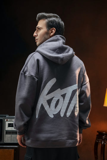 GRAY ESSENTIAL OVERSIZED HOODIE