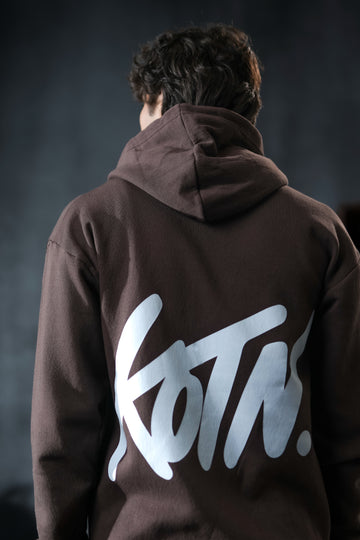 BROWN ESSENTIAL OVERSIZED HOODIE