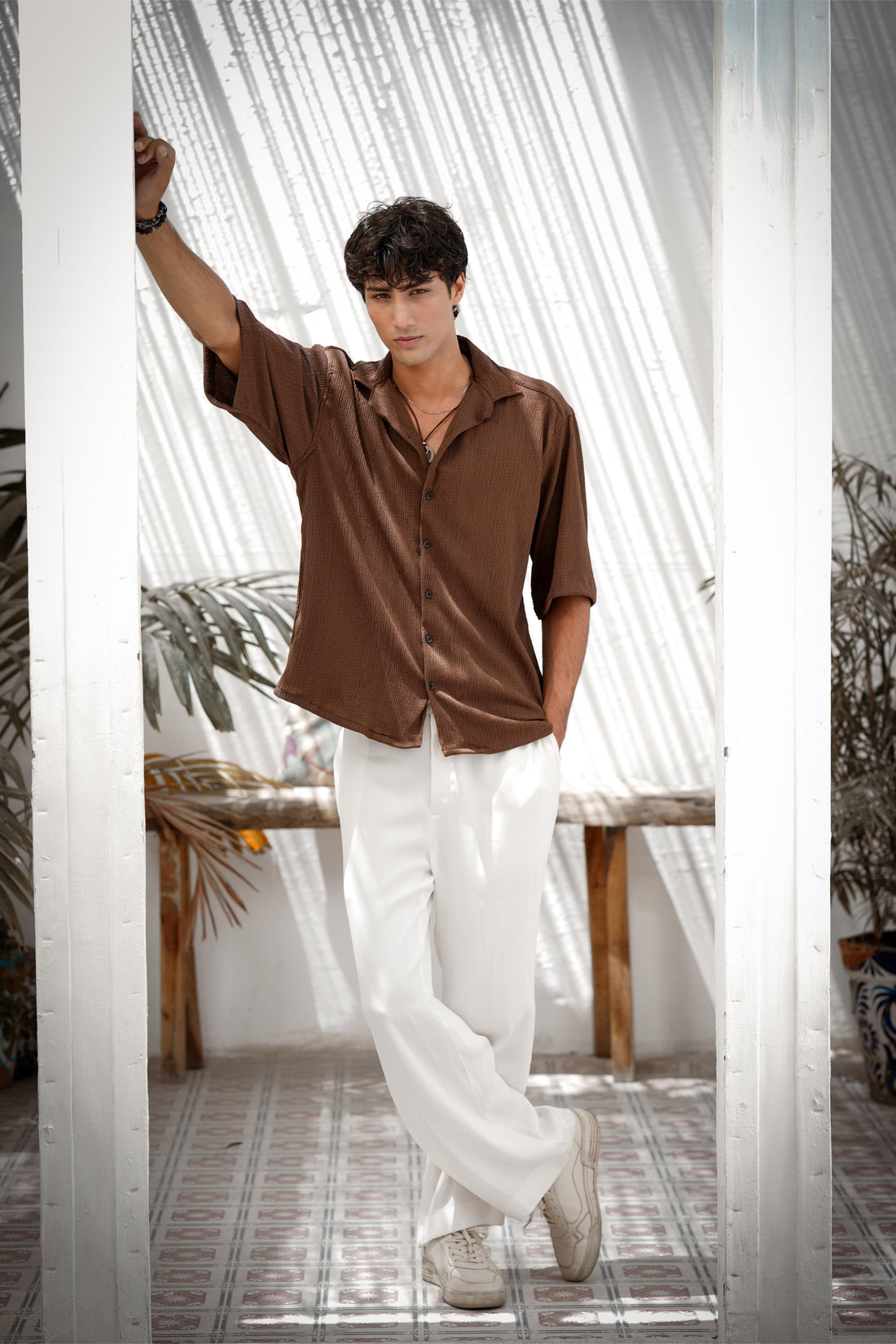 MOCHA BROWN OVERSIZED SHIRT