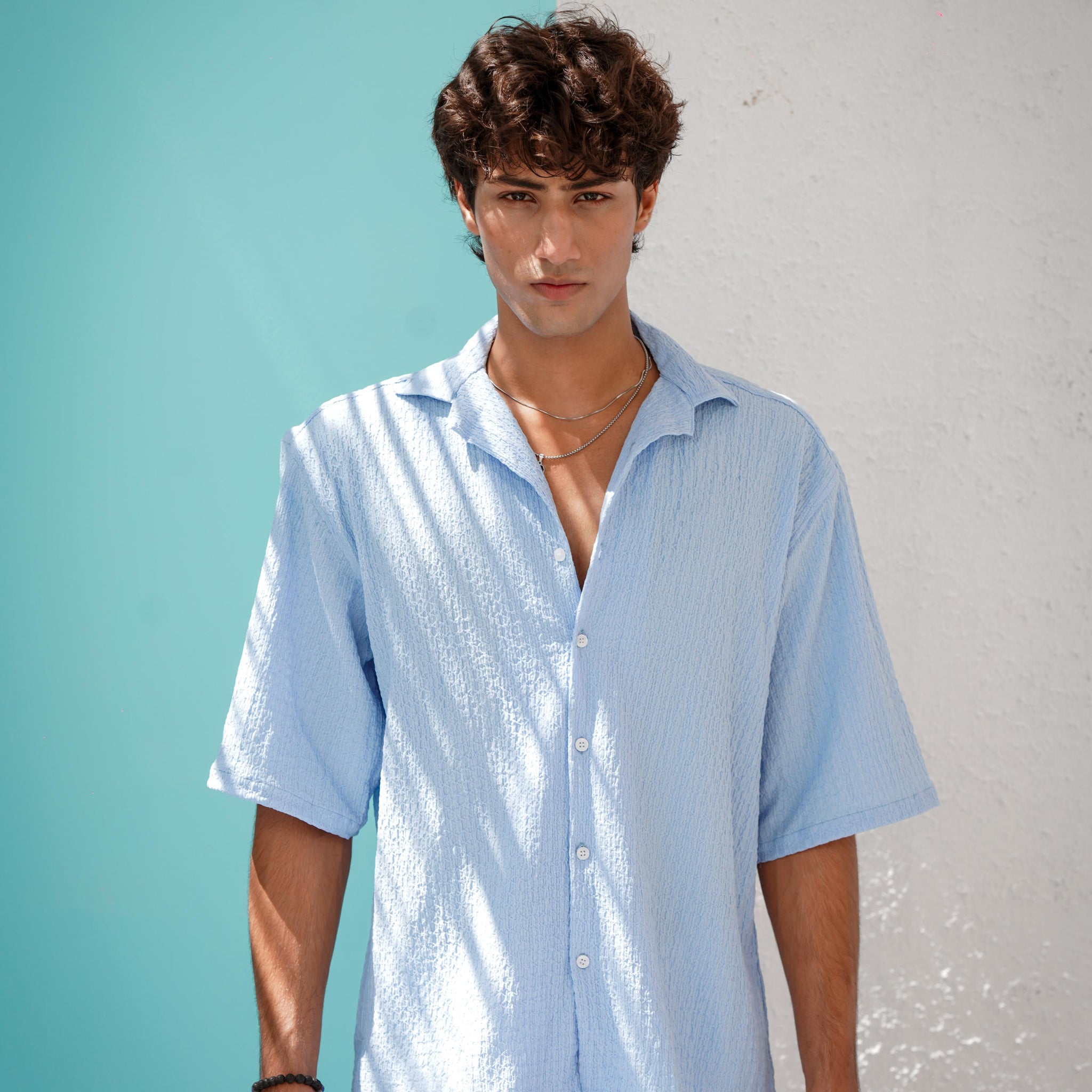 SKYFALL BLUE OVERSIZED SHIRT