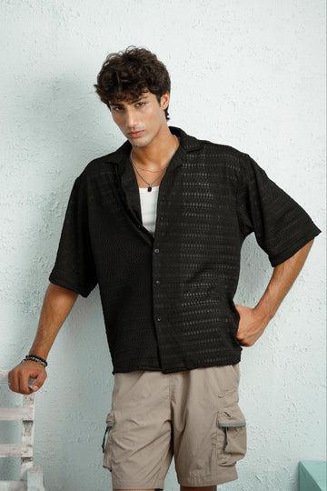 RAVEN BLACK OVERSIZED SHIRT