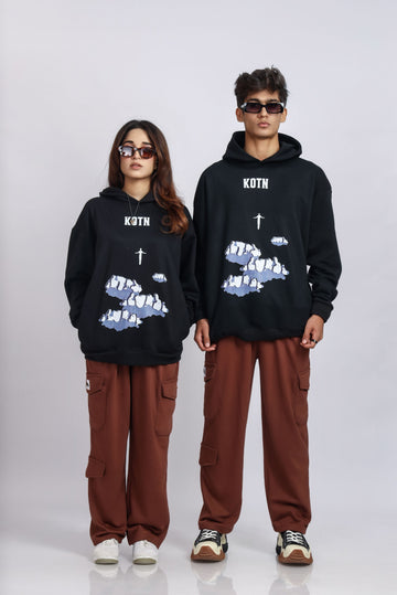 Sky Ain't No Limit Black Oversized Hoodie