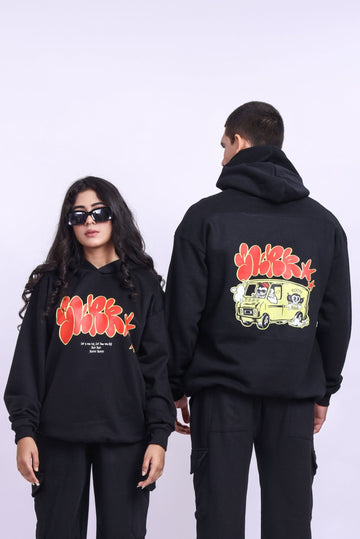 SKRR Black Oversized Hoodie