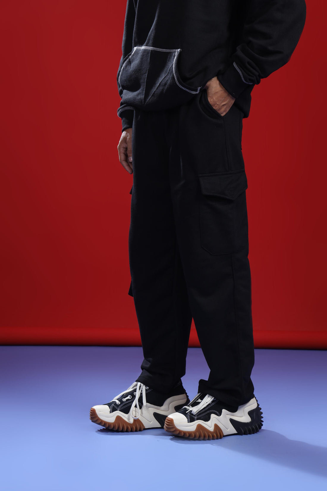BLACK CARGO TROUSER