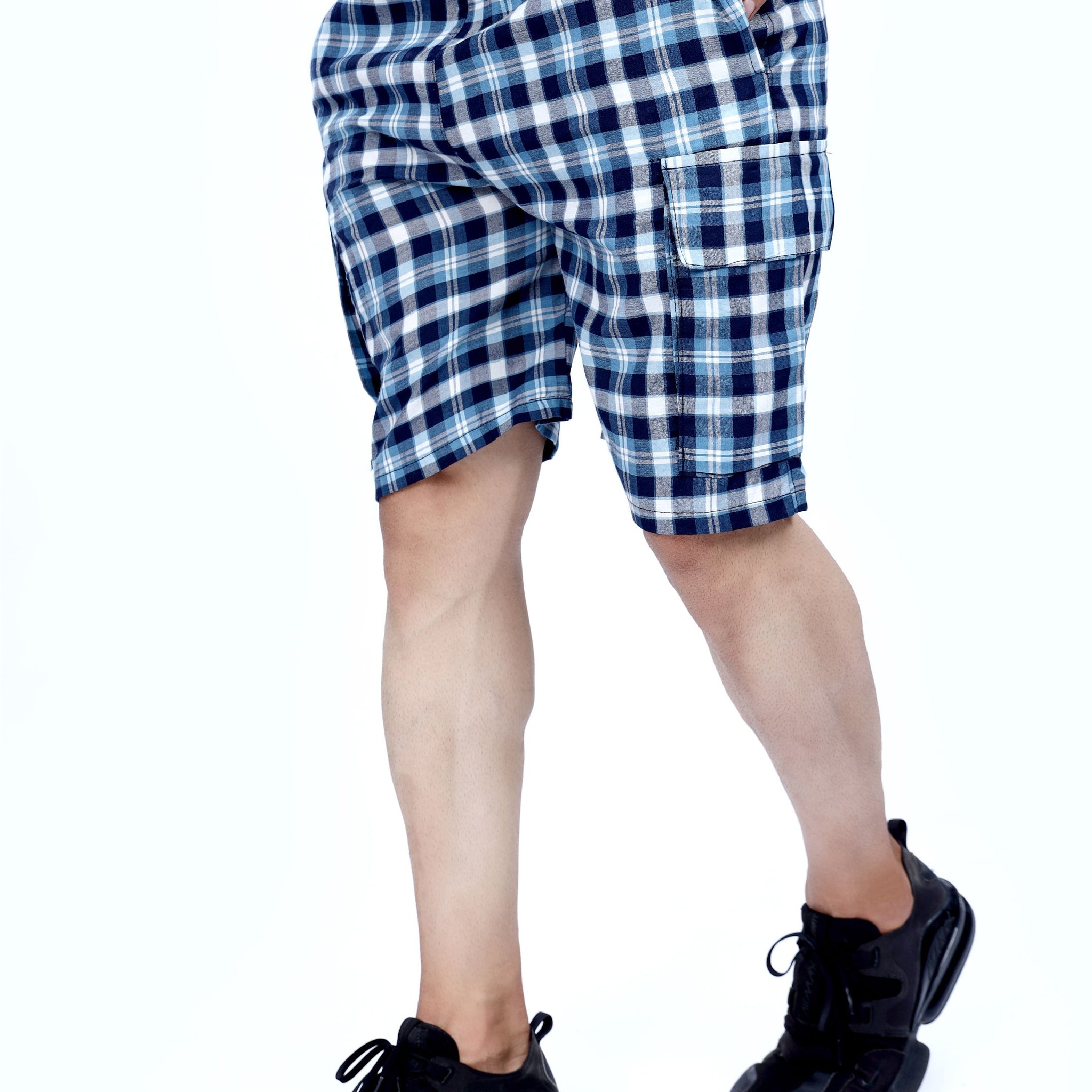 Blue Checkered Short