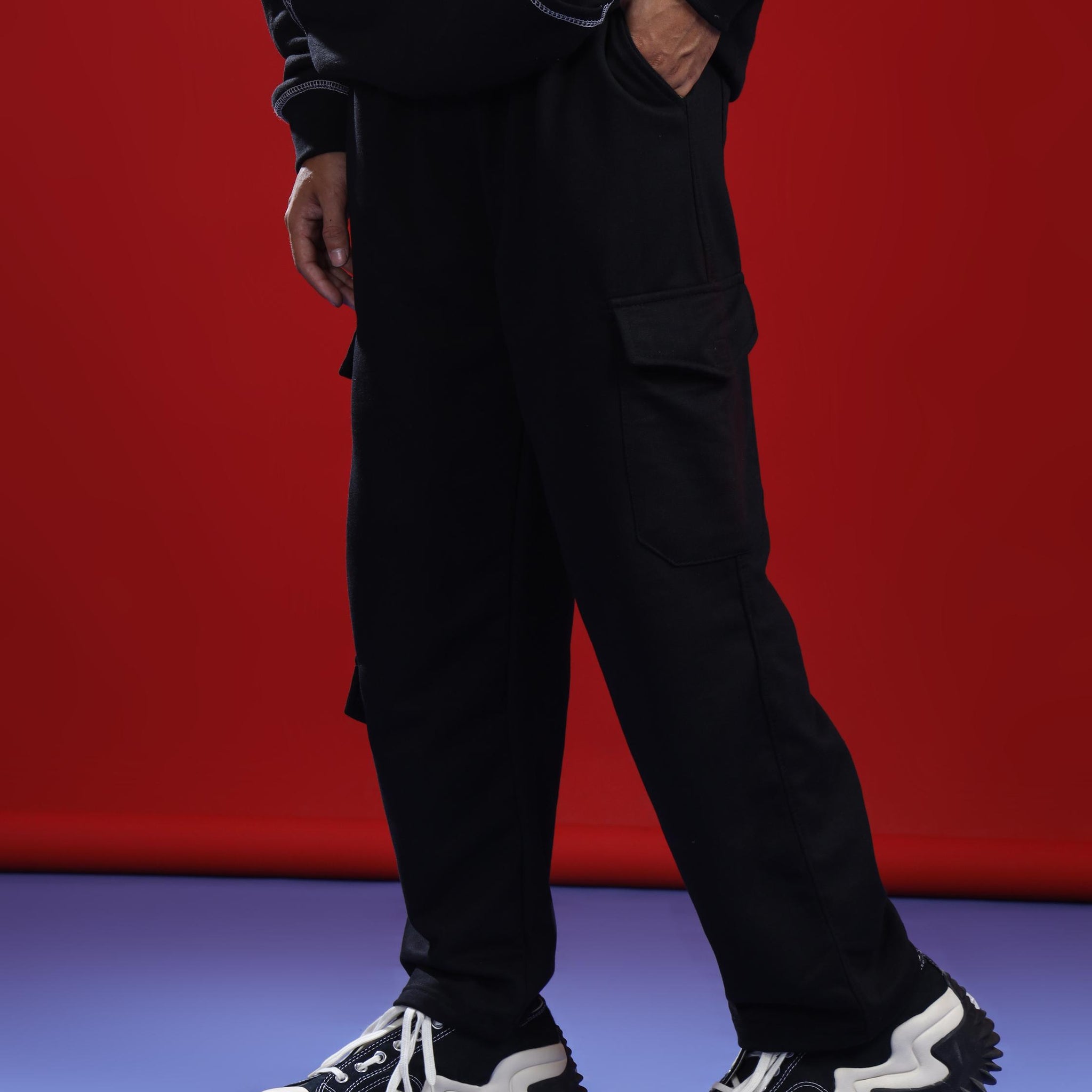 BLACK CARGO TROUSER
