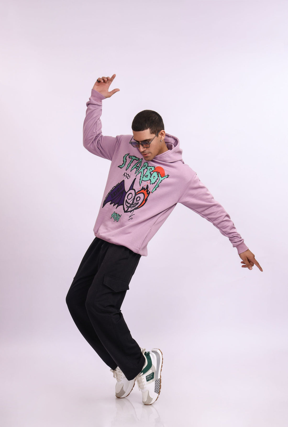 STARBOY PURPLE OVERSIZED HOODIE