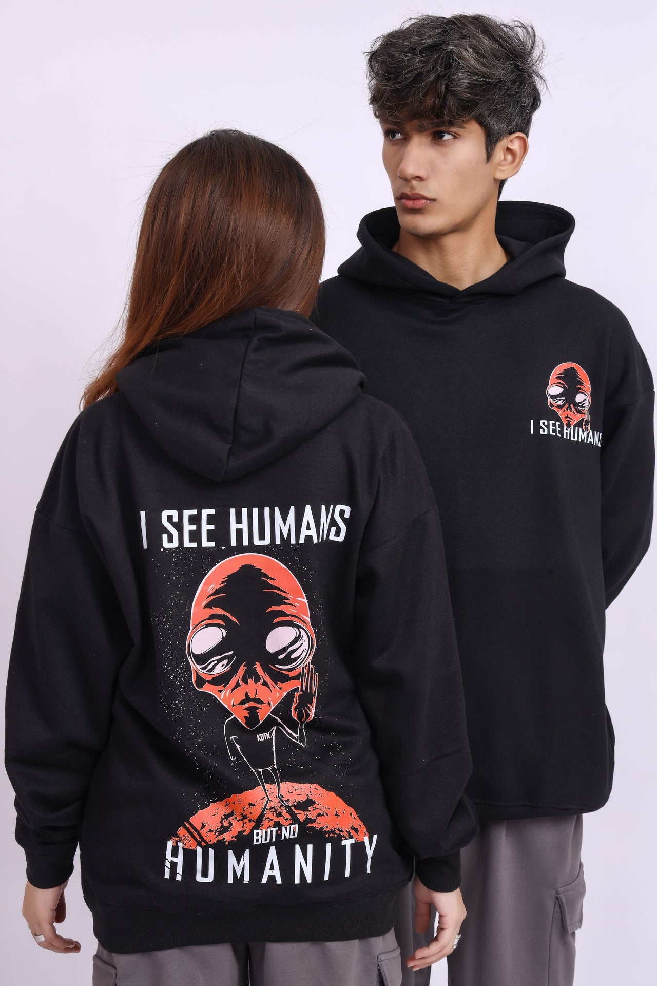 Humanity Black Oversized Hoodie