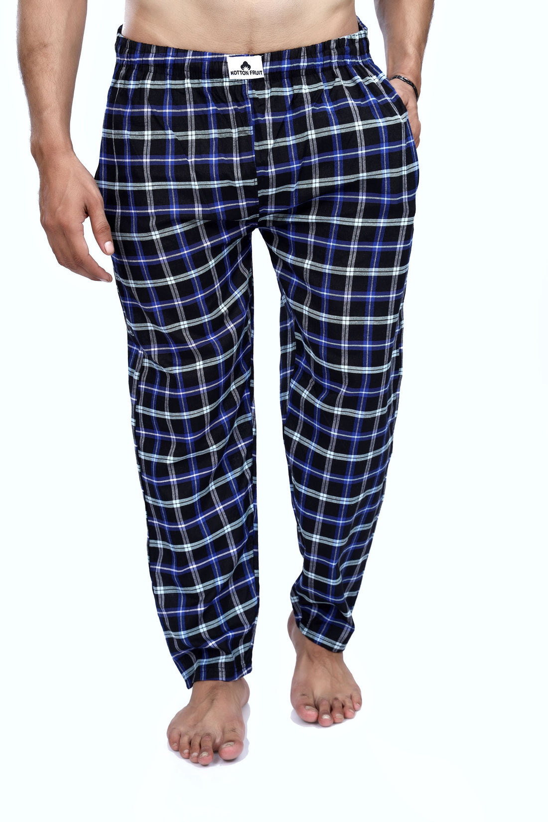 Navy Blue Check Pajama - Unisex