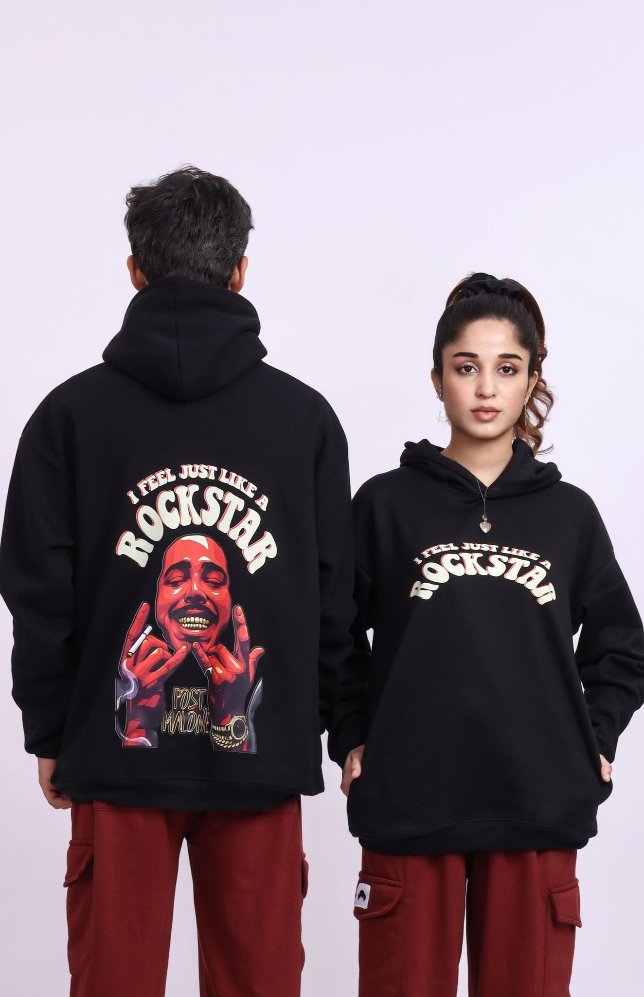 Rockstar Black Oversized Hoodie