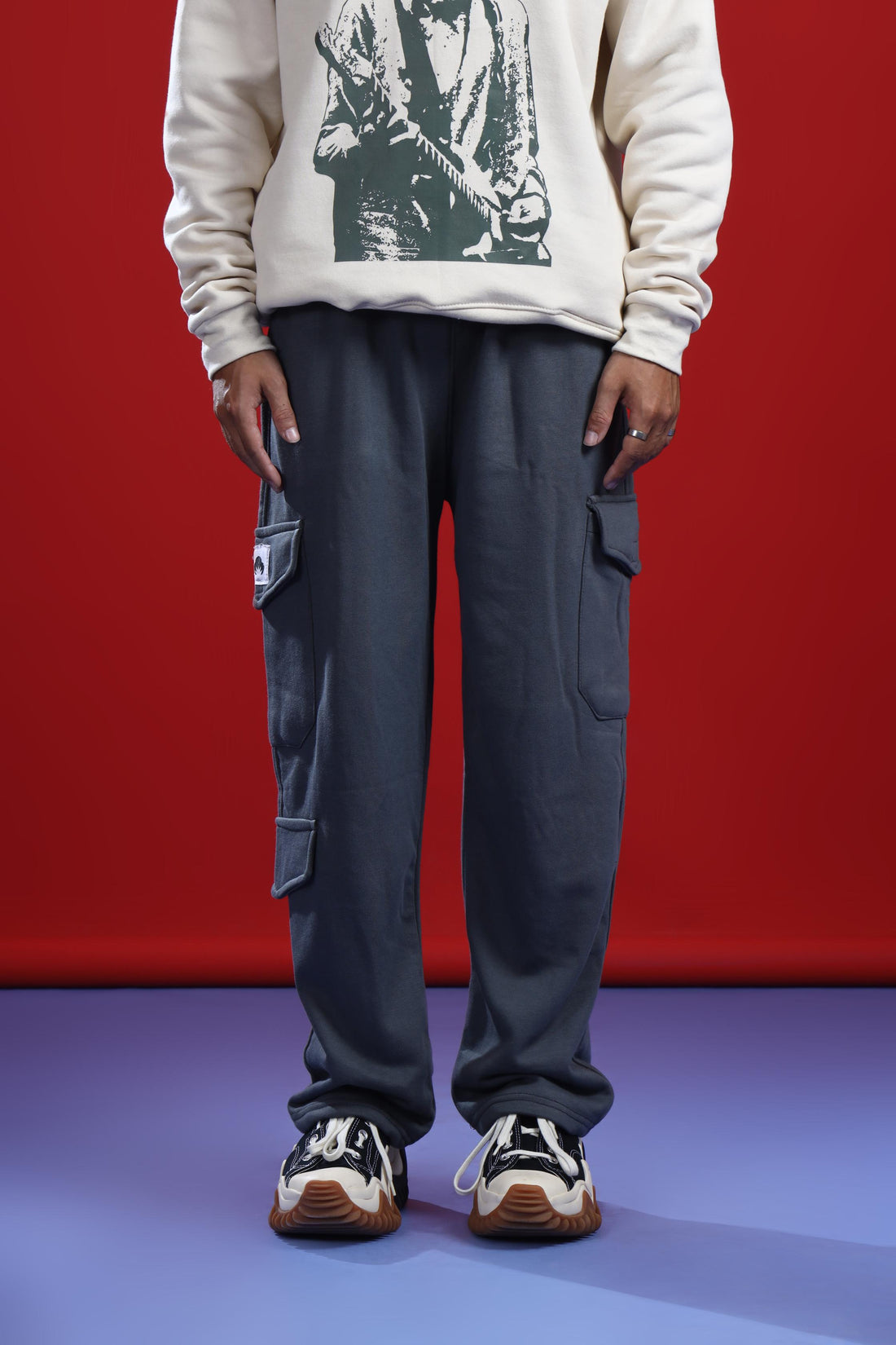 STEEL GRAY CARGO TROUSER