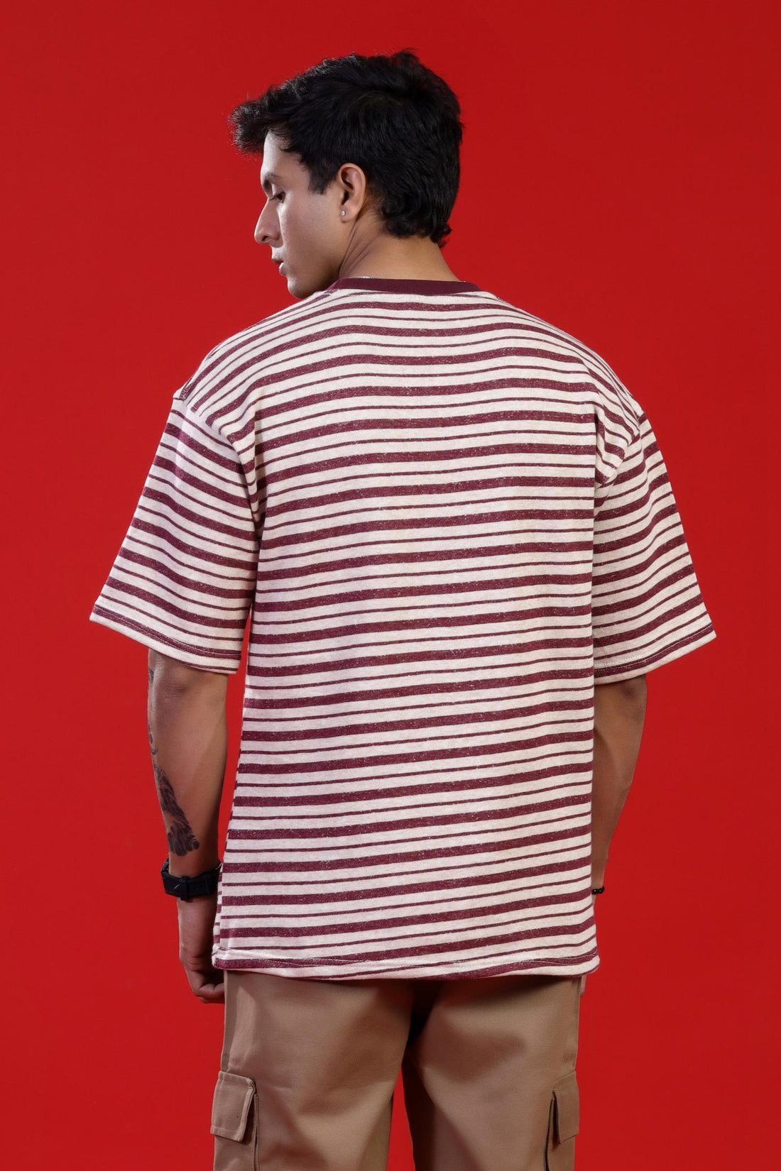 M&B STRIPE OVERSIZED T-SHIRT