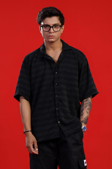 MIDNIGHT BLACK OVERSIZED SHIRT