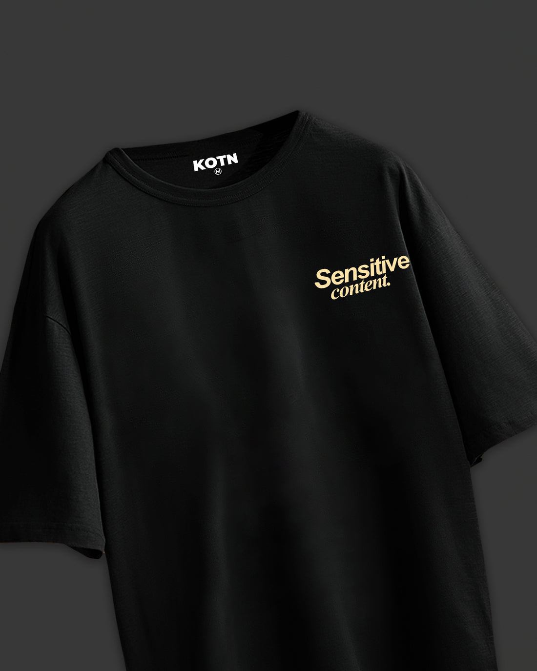 SENSITIVE CONTENT BLACK OVERSIZE TEE