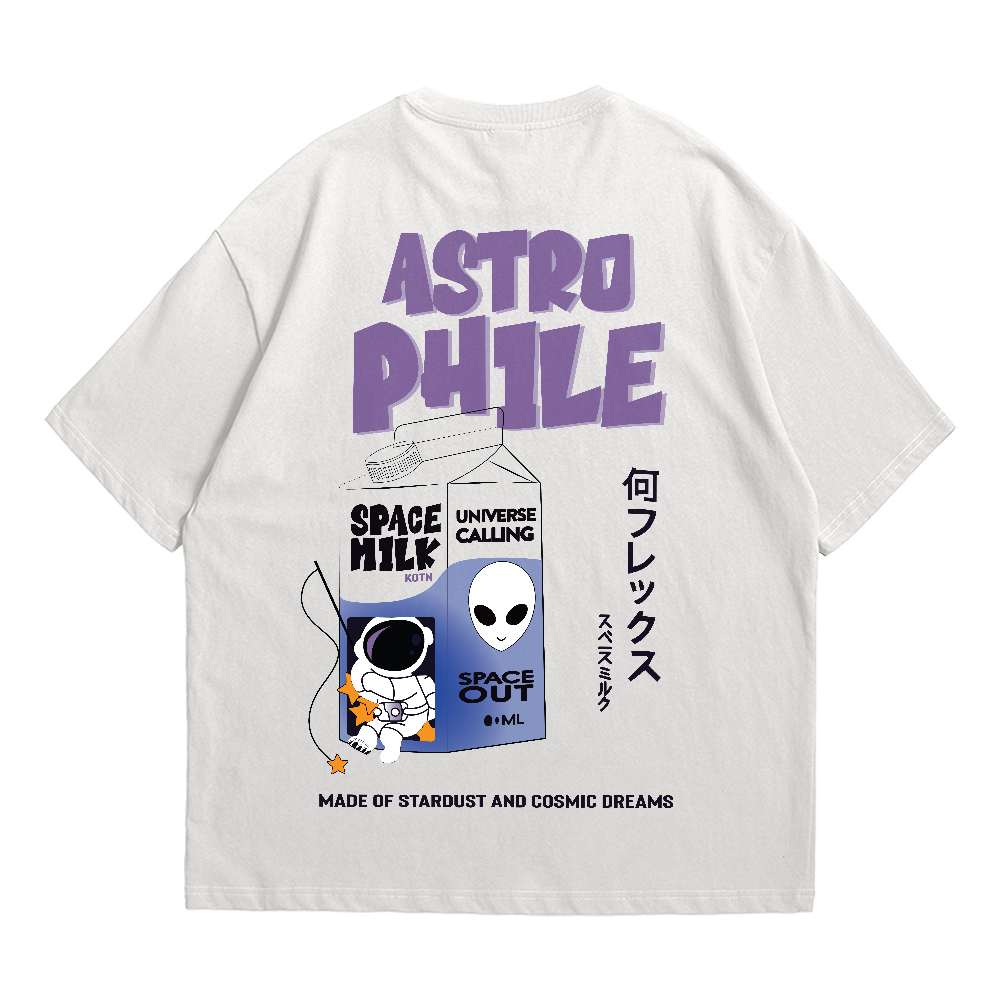 Astro Phile White Oversize Tee