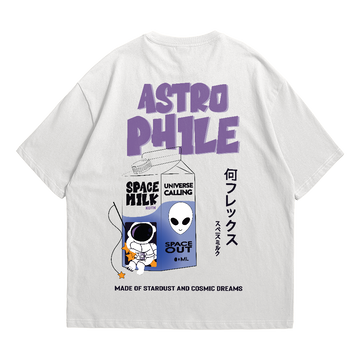 Astro Phile White Oversize Tee