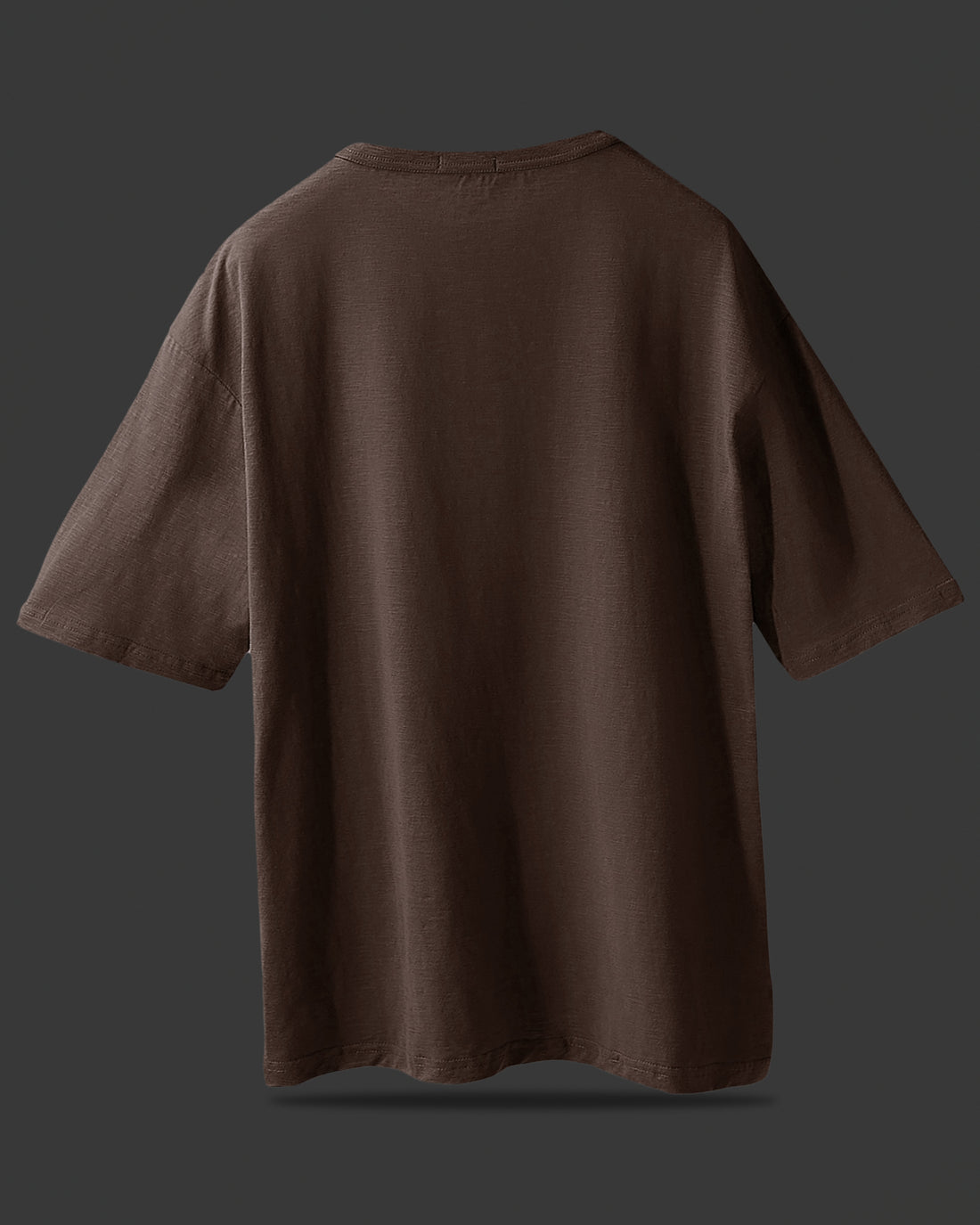 BROWN OVERSIZED BASIC T-SHIRT