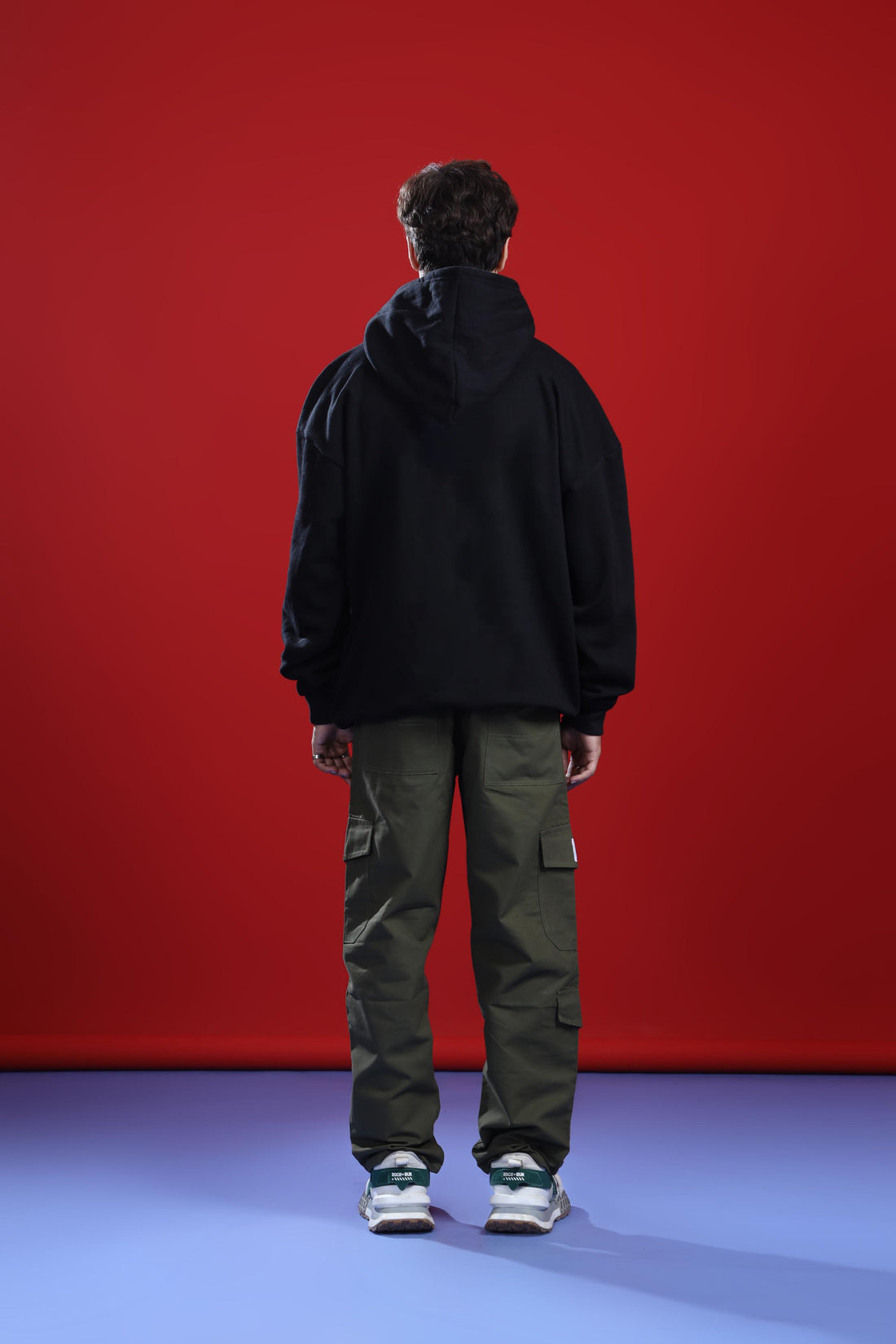 BLACK OVERSIZED BASIC HOODIE