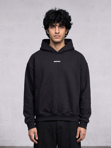 BLACK ESSENTIAL OVERSIZED HOODIE