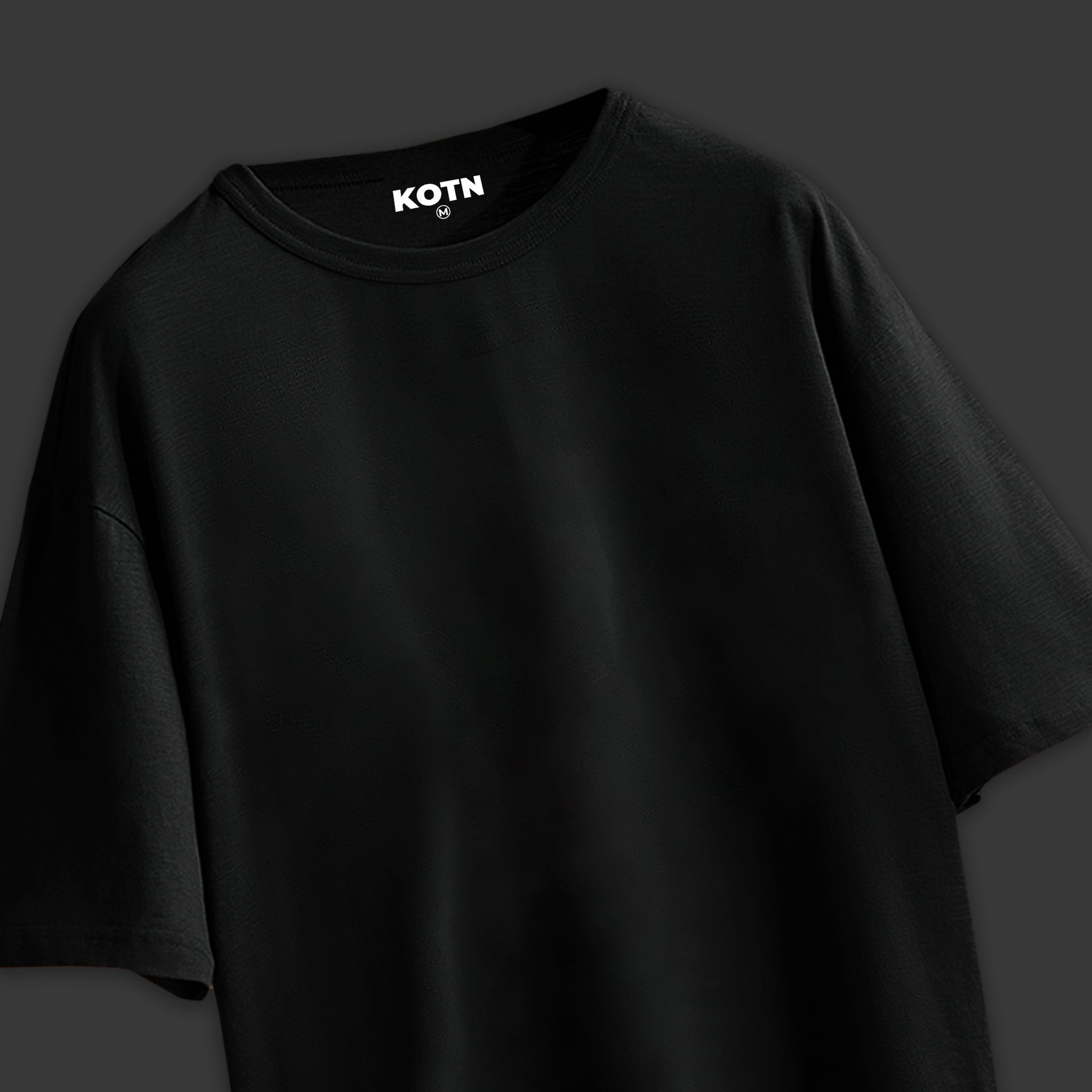 BLACK OVERSIZED BASIC T-SHIRT