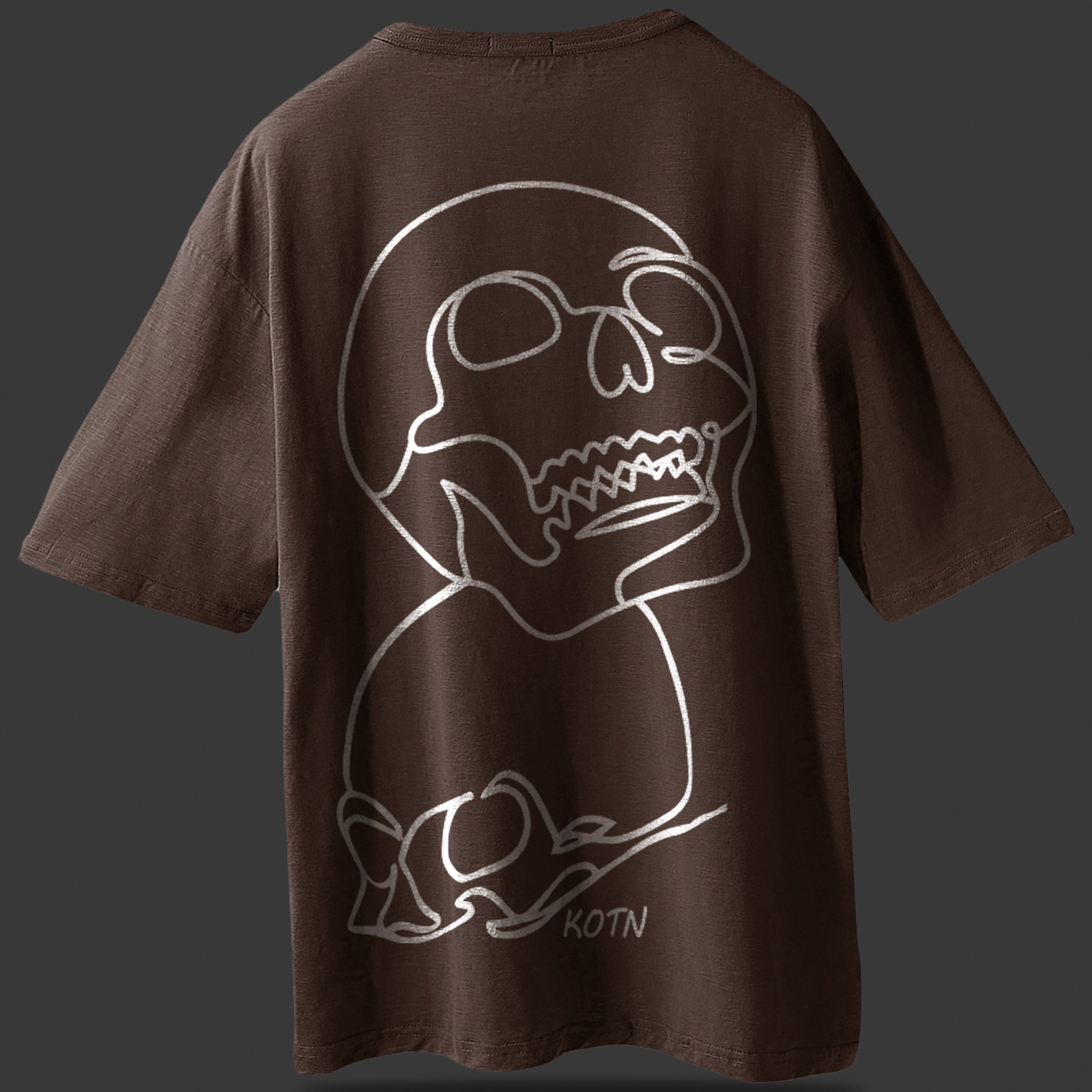 SKULL FACE OVERSIZED T-SHIRT