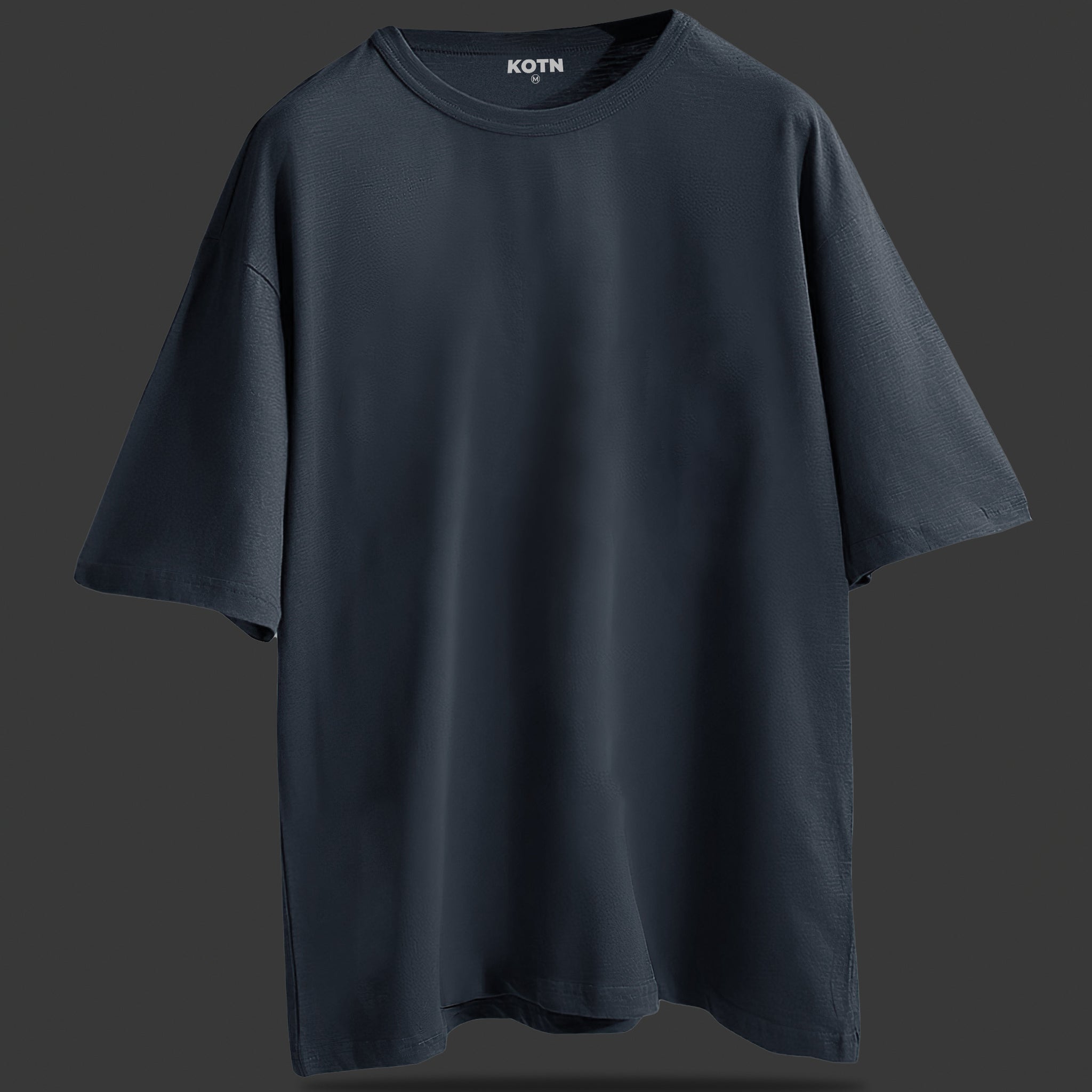 STEEL GRAY OVERSIZED BASIC T-SHIRT