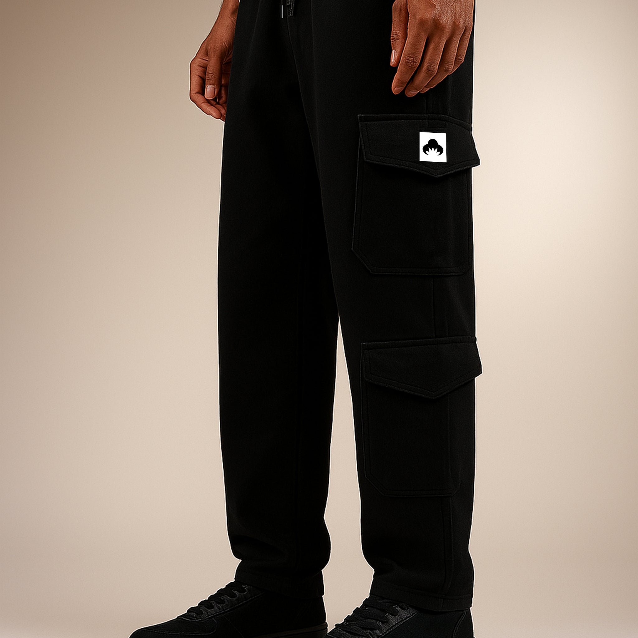 BLACK CARGO TROUSER