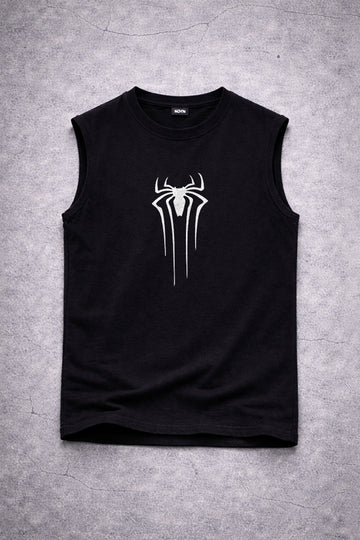 SPIDY BLACK OVERSIZED TANK