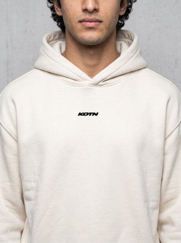 BEIGE ESSENTIAL OVERSIZED HOODIE