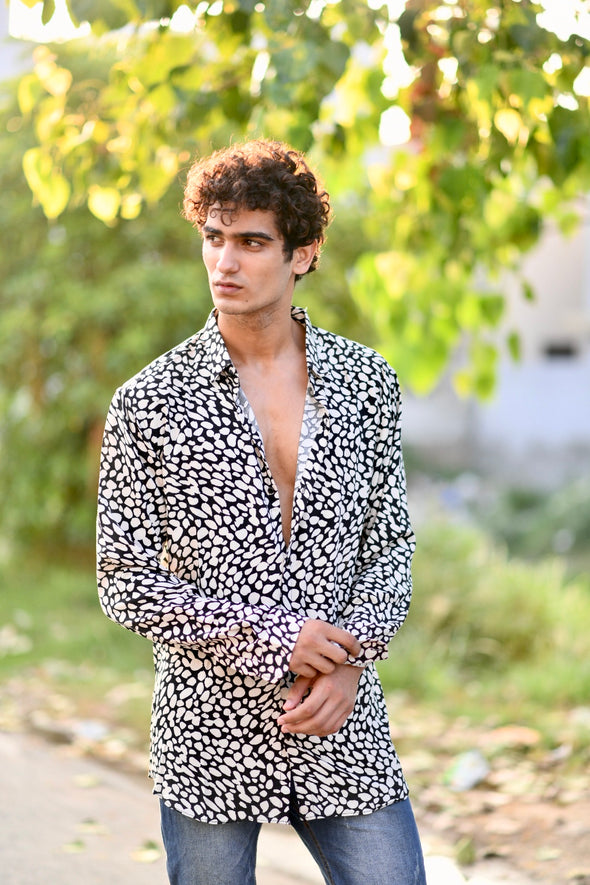 Cheetah Print Shirt - White