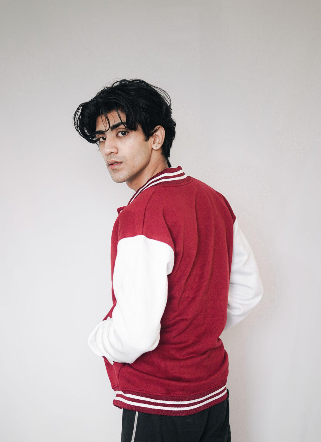 Varsity Bomber Jacket - Maroon - UNISEX