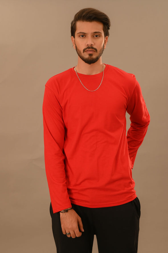 Red Full Sleeve T-Shirt - Men