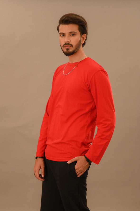 Red Full Sleeve T-Shirt - Men