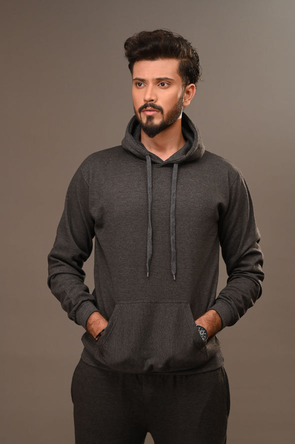 Charcoal Basic Hoodie - Men